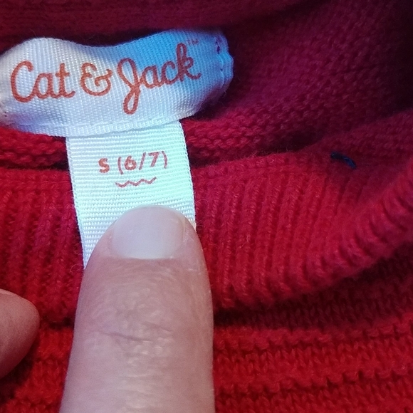 Long Sleeve Boys Red Sweater - Picture 3 of 3